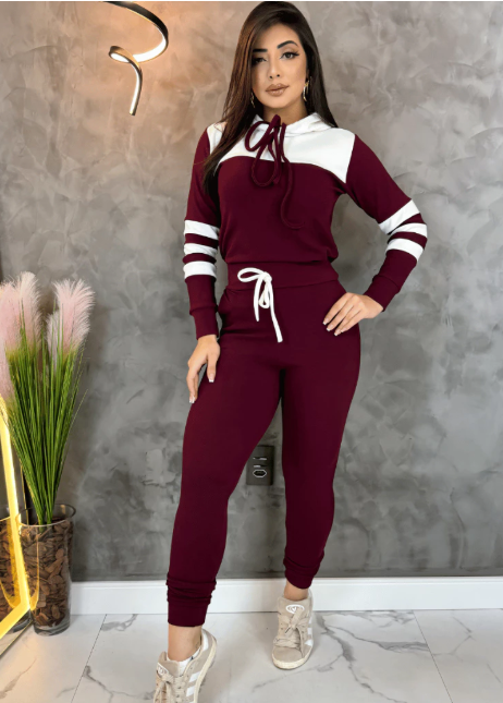 Conjunto Feminino Com Capuz